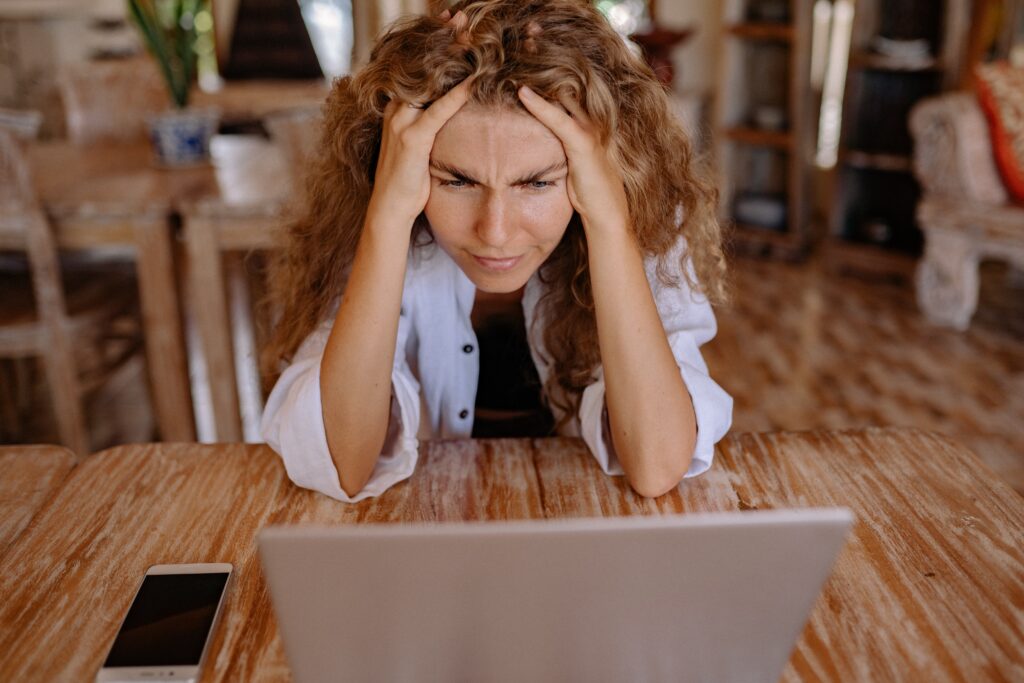 Stressed woman