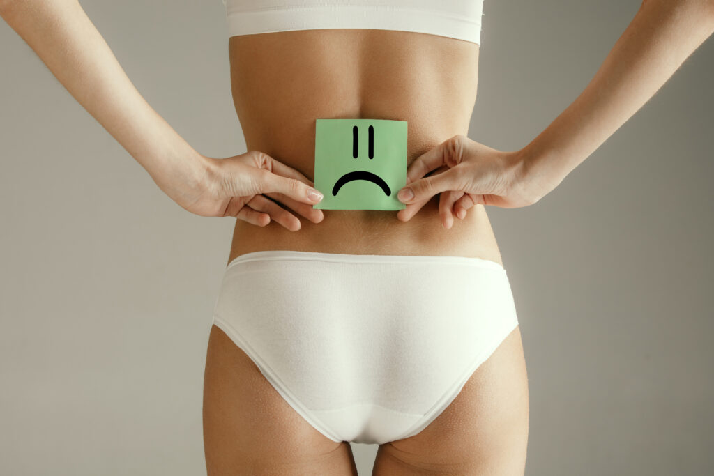 Woman having body problems