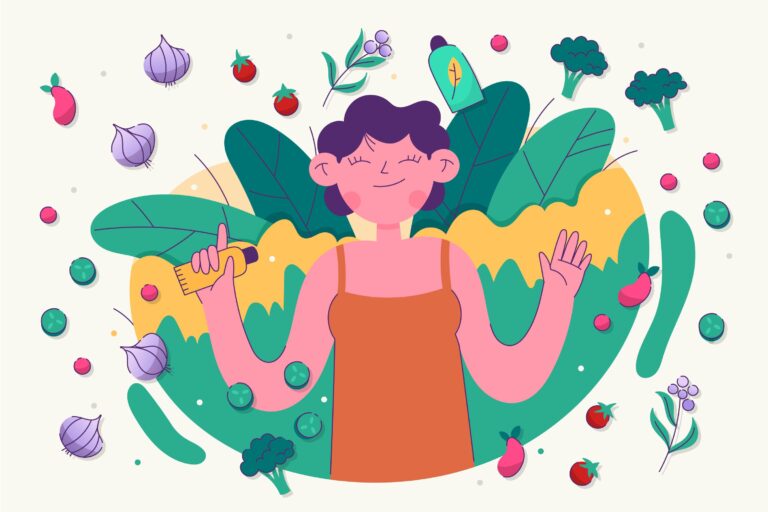 Eating healthy food