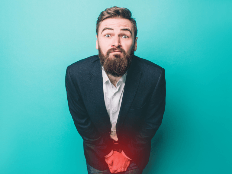 pee-leaked in man